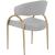 Privet Linen Dining Chair with Brushed Brass Base