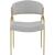 Privet Linen Dining Chair with Brushed Brass Base