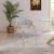 Privet Linen Dining Chair with Brushed Brass Base