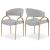 Privet Linen Dining Chair with Brushed Brass Base