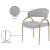 Privet Linen Dining Chair with Brushed Brass Base