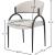 Privet Linen Dining Chair with Matte Black Base