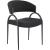 Privet Linen Dining Chair with Matte Black Base