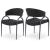 Privet Linen Dining Chair with Matte Black Base
