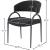 Privet Linen Dining Chair with Matte Black Base