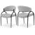 Privet Linen Dining Chair with Matte Black Base