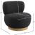 Calais Boucle Fabric Accent Chair with Natural White Oak Veneer Base