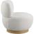 Calais Boucle Fabric Accent Chair with Natural White Oak Veneer Base