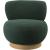 Calais Boucle Fabric Accent Chair with Natural White Oak Veneer Base