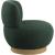 Calais Boucle Fabric Accent Chair with Natural White Oak Veneer Base