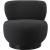 Calais Boucle Fabric Accent Chair with Black Oak Veneer Base
