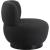 Calais Boucle Fabric Accent Chair with Black Oak Veneer Base