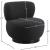 Calais Boucle Fabric Accent Chair with Black Oak Veneer Base