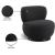 Calais Boucle Fabric Accent Chair with Black Oak Veneer Base