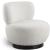 Calais Boucle Fabric Accent Chair with Black Oak Veneer Base