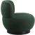 Calais Boucle Fabric Accent Chair with Black Oak Veneer Base