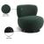 Calais Boucle Fabric Accent Chair with Black Oak Veneer Base
