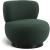 Calais Boucle Fabric Accent Chair with Black Oak Veneer Base