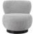 Calais Boucle Fabric Accent Chair with Black Oak Veneer Base