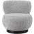 Calais Boucle Fabric Accent Chair with Black Oak Veneer Base