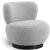 Calais Boucle Fabric Accent Chair with Black Oak Veneer Base