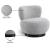 Calais Boucle Fabric Accent Chair with Black Oak Veneer Base