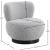 Calais Boucle Fabric Accent Chair with Black Oak Veneer Base