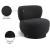 Calais Boucle Fabric Accent Chair with Upholstered Base