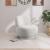 Calais Boucle Fabric Accent Chair with Upholstered Base