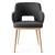 Foyer Fabric/Wood Customizable Upholstered Open-Back Dining Armchair