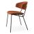 Sophia Fabric/Metal Customizable Dining Chair