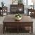 Lake House Rectangular Wood Cocktail Table w/2 Drawers