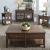Lake House Coffee Table Set | Rustic Oak Wood Storage Tables