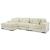 Lindyn 3-Piece Polyester L-Shaped Sectional Sofa w/Left Arm Chaise Facing
