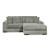 Lindyn 2-Piece Polyester L-Shaped Sectional Sofa w/Right Arm Chaise Facing