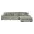 Lindyn 3-Piece Polyester L-Shaped Sectional Sofa w/Right Arm Chaise Facing