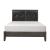 Edina Leatherette/Wood Veneer Panel Bed, King Size
