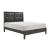 Edina Leatherette/Wood Veneer Panel Bed, King Size