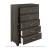 Edina Leatherette/Wood Veneer Panel Bedroom Set