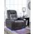 Composer Polyester/PU Power Recliner w/Ambient Blue LED Lighting