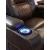 Composer Polyester/PU Power Recliner w/Ambient Blue LED Lighting
