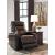 Composer Polyester/PU Power Recliner w/Ambient Blue LED Lighting