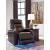 Composer Polyester/PU Power Recliner w/Ambient Blue LED Lighting