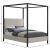 James Linen Fabric King Size Bed