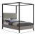 James Linen Fabric Queen Size Bed