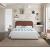 Blake Two Tone Faux Leather & Linen Fabric Full Size Bed