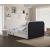 Blake Two Tone Faux Leather & Linen Fabric Full Size Bed