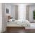 Blake Two Tone Faux Leather & Linen Fabric King Size Bed