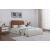 Blake Two Tone Faux Leather & Linen Fabric Bed