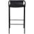 Dax Faux Leather Counter Stool with Matte Black Metal Frame